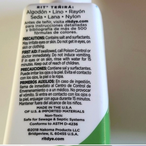 Rit Dye All Purpose Kelly Green (3) 8oz. Bottles - Picture 3 of 4